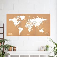 Picture of Woody Map XXXL - My World white (blanco)