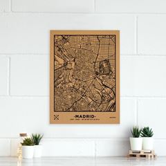 Picture of Woody Map Ciudades - Madrid - L - Black