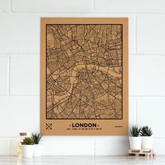 Image de Woody Map Ciudades - Londres - XL- Black