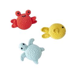 Bild von Crochet Rattle Sea Animals Assorted 3 designs, VE-12