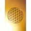 Image de Klappkarte Blume des Lebens mattgold/gold 12 cm x17 cm