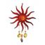 Immagine di Suncatcher Sonne Fiberglas rot 15 cm