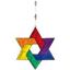 Immagine di Suncatcher Hexagramm Fiberglas bunt 18cm