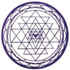 Bild von Spiritcatcher Sri Yantra Resin lila 20cm