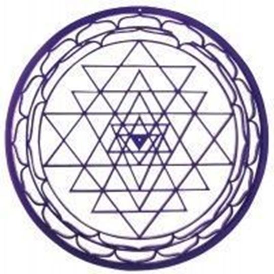 Immagine di Spiritcatcher Sri Yantra Resin lila 20cm