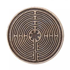 Immagine di Glücksmünze Labyrinth Chartres Kupfer verzinnt 4 cm