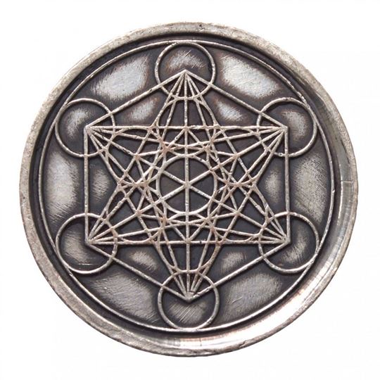 Bild von Glücksmünze Metatron Kupfer verzinnt 4 cm