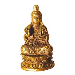 Image de Kuan Yin sitzend Messing 6 cm