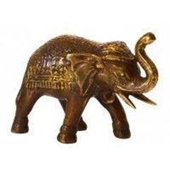 Image de Indischer Elefant Messing antik 7x5cm