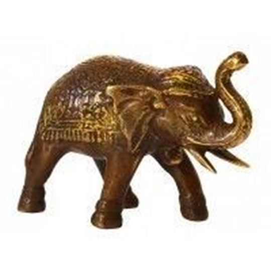 Image sur Indischer Elefant Messing antik 7x5cm