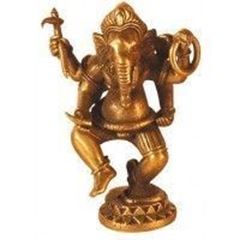 Bild von Ganesha tanzend Messing 4x6cm