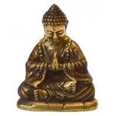 Bild von Japan Buddha betend Messing antik 5x8cm