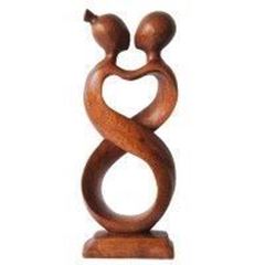 Bild von Tantrische Skulptur Endless Love Holz braun 30cm