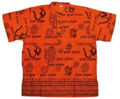 Bild von Kurta Hare Rama Baumwolle orange