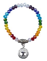 Immagine di Tikra Baum des Lebens Rainbow Kristallglasperlen/Messing versilbert 6cm