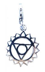 Bild von Anhänger Karabiner Vishuddhi Chakra 1,4cm Silber 925