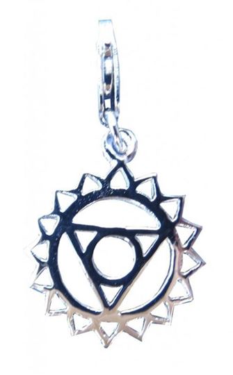 Picture of Anhänger Karabiner Vishuddhi Chakra 1,4cm Silber 925