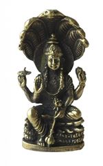 Immagine di Vishnu auf Thron Messing 6cm