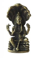 Bild von Vishnu auf Thron Messing 6cm