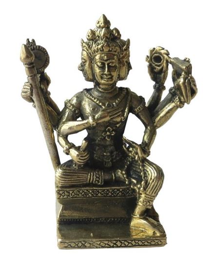 Image sur Brahma auf Thron Messing 6cm