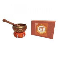 Picture of Klangschalen Set „Swadistanam Chakra“ orange mit Klöppel & Kissen 10 cm 330 g