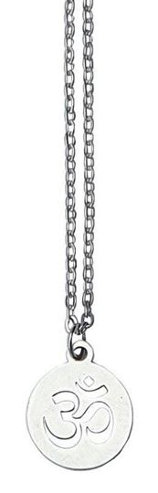 Immagine di Halskette Om Edelstahl Kette 40cm, Anhänger 1,5cm