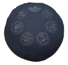 Bild von Meditationskissen mit Inlet 7 Chakren Baumwolle(80%), Polyester(20%) schwarz 35x