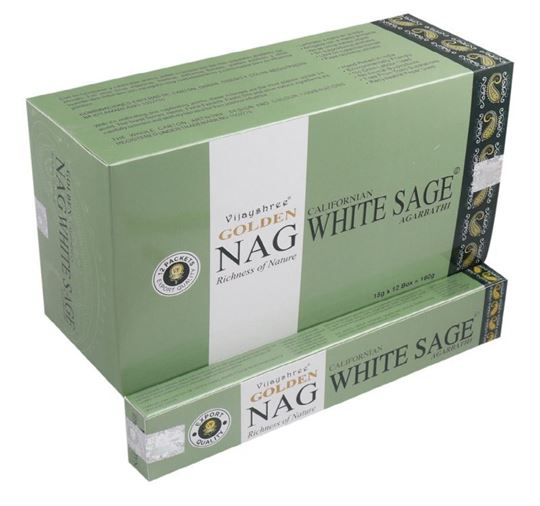 Image sur Vijayshree Incense Golden Nag Californian White Sage 15 g