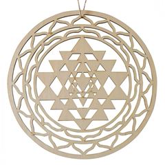 Immagine di Mobile/Ornament Shri Yantra Holz gelasert 20cm