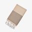Immagine di Knouz Premium Strand- und Saunatuch ,Diamant Lurex Sand, 1x2m, 100% Baumwolle