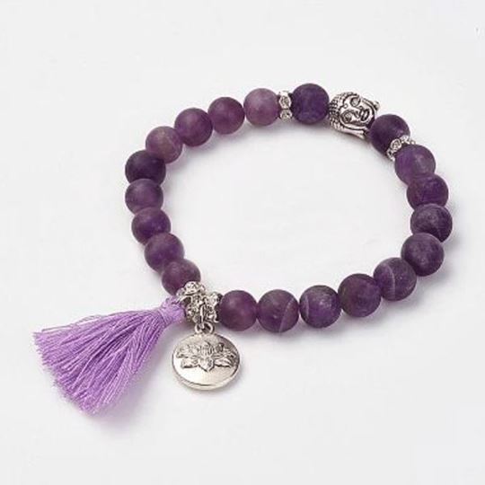 Image sur Armband Amethyst mit Quaste