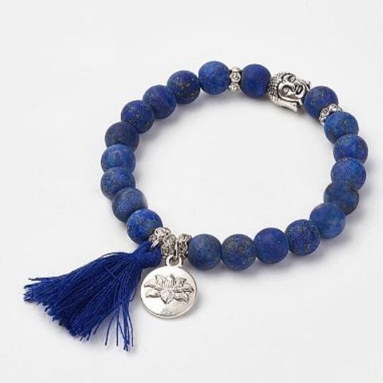 Bild von Buddha-Armband Lapislazuli mit Quaste