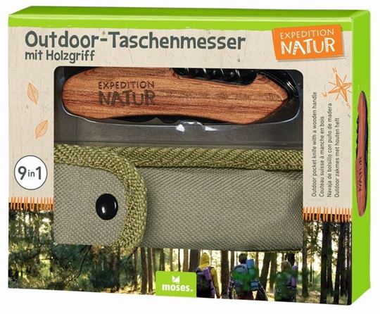 Image sur Expedition Natur Outdoor-Taschenmesser mit Holzgriff, VE-3