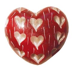 Immagine di Herz Heart Speckstein rot 6 cm x 6cm