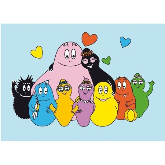 Image sur barbapapa - greeting card  family blue, VE-12