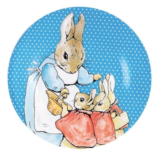 Image sur peter rabbit - dessert plate  blue, VE-6