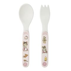 Picture of ernest et célestine - 2-piece cutlery set  pink, VE-6