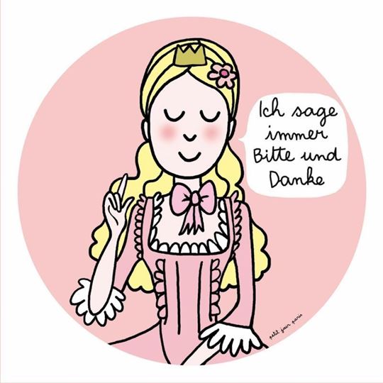 Image sur les princesses - dessert plate ich sage immer bitte..., VE-6