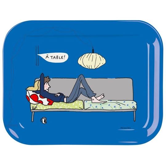 Bild von paris - serving tray terrasses parisiennes blue, VE-4