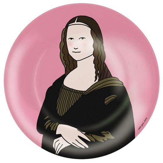 Bild von paris - dessert plate mona lisa pink, VE-6