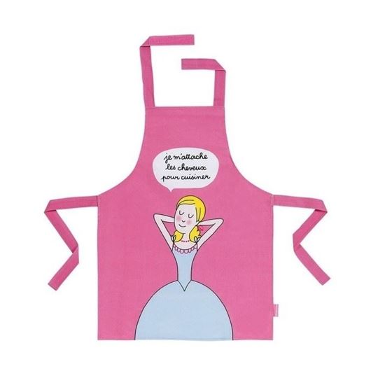 Immagine di les princesses - pvc coated cotton apron je m'attache les cheveux, VE-6