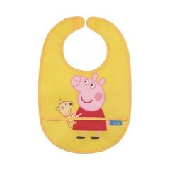 Picture of peppa pig - coated cotton bib  yellow, VE-6