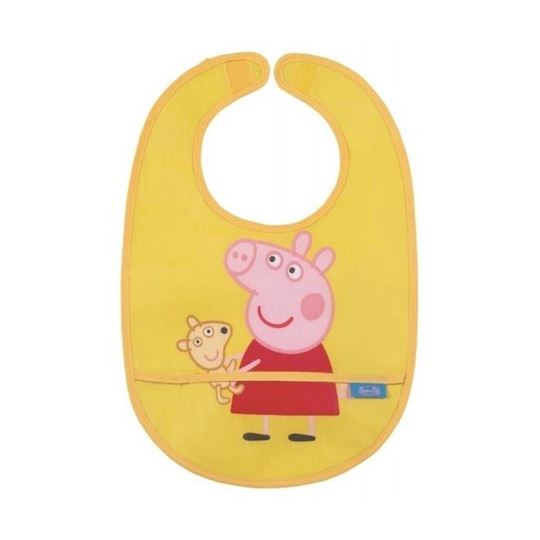 Immagine di peppa pig - coated cotton bib  yellow, VE-6