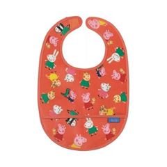Picture of peppa pig - coated cotton bib  all over, VE-6