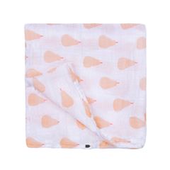 Image de les poires - muslin swaddle pink 120 x 120 cm, VE-2