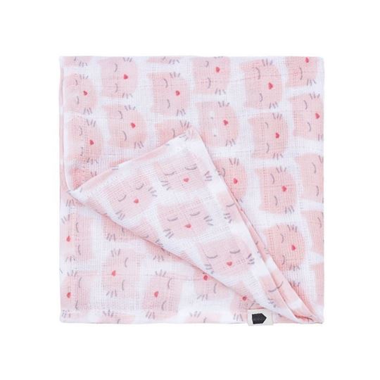 Image sur les chats - muslin swaddle  pink 70 x 70 cm, VE-4