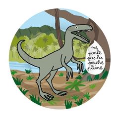 Picture of les dinosaures - dessert plate velociraptor , VE-6