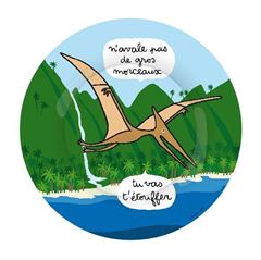 Picture of les dinosaures - dessert plate pterodactyl , VE-6