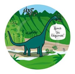 Image de les dinosaures - dessert plate brontosaurus , VE-6