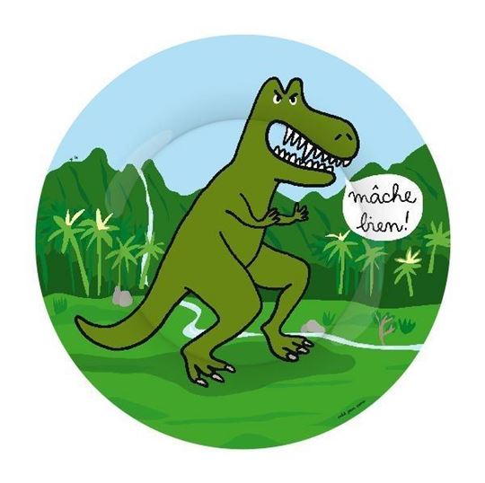 Bild von les dinosaures - dessert plate tyrannosaurus , VE-6